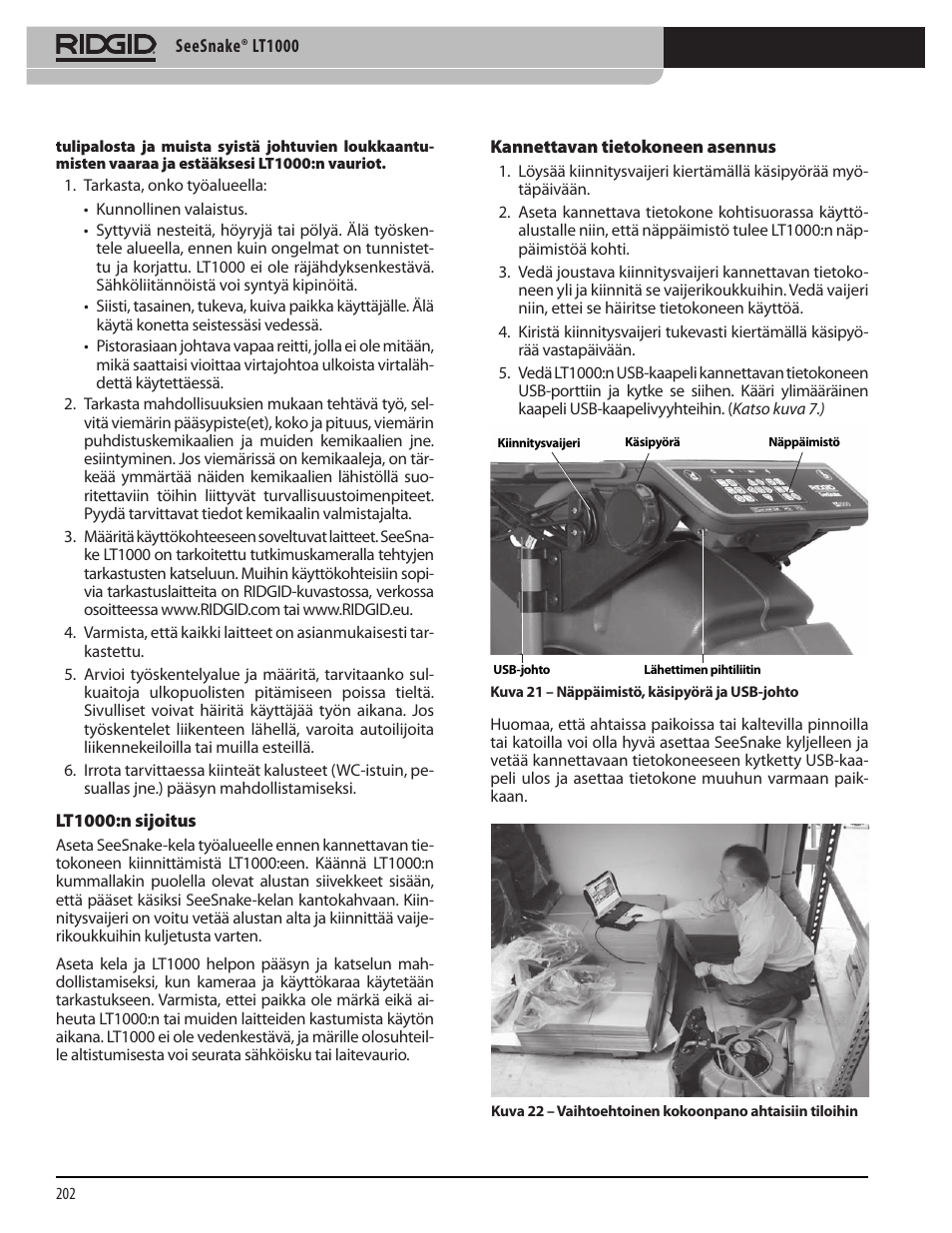RIDGID SeeSnake LT1000 User Manual | Page 204 / 422