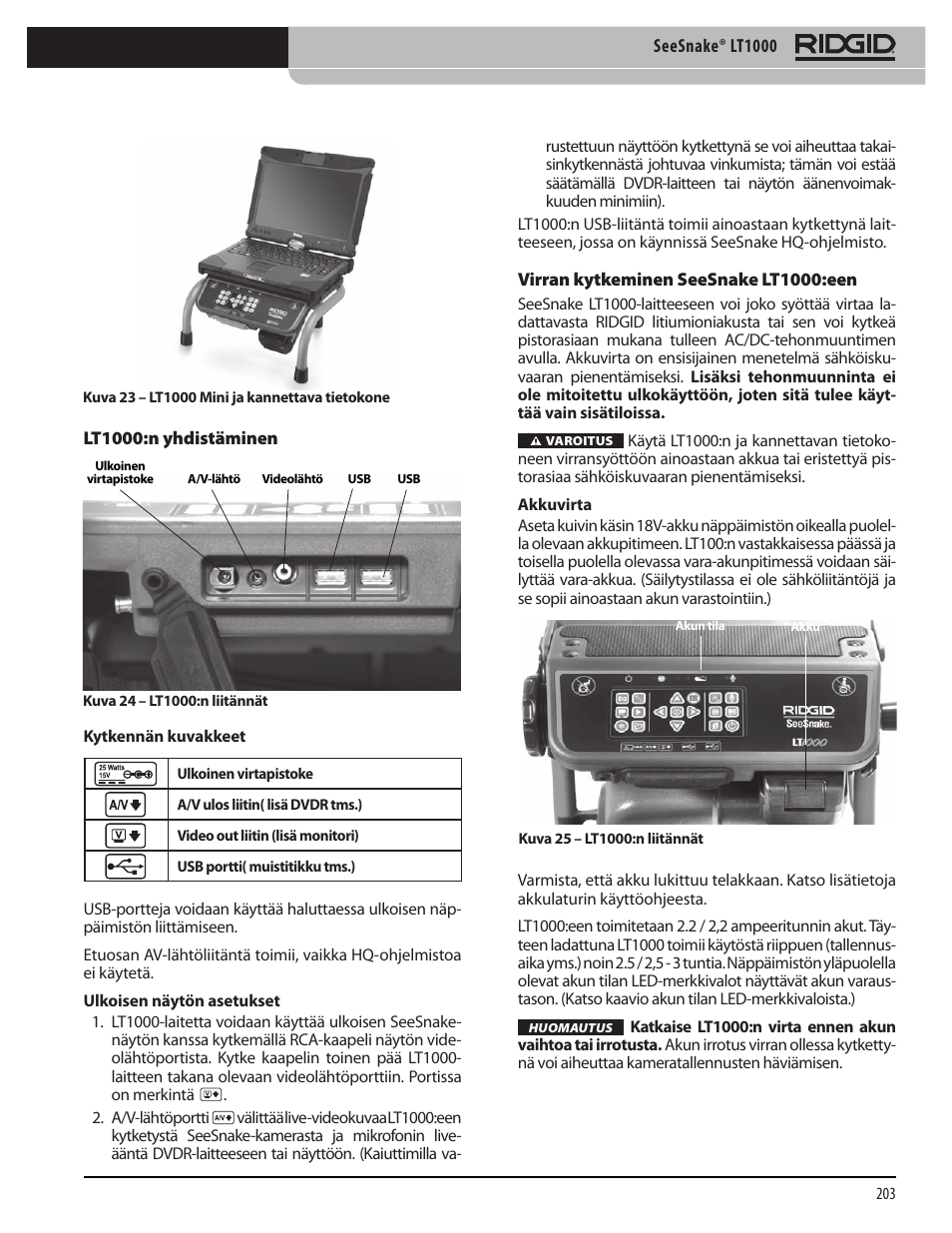 RIDGID SeeSnake LT1000 User Manual | Page 205 / 422