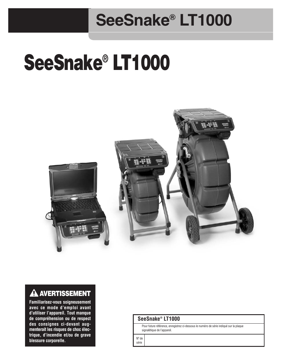 Seesnake, Lt1000 | RIDGID SeeSnake LT1000 User Manual | Page 21 / 422