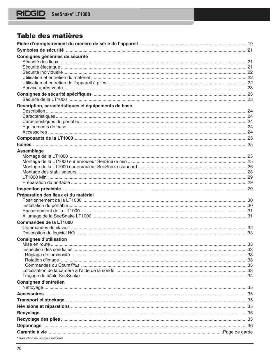 RIDGID SeeSnake LT1000 User Manual | Page 22 / 422