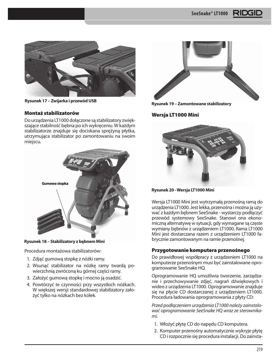 RIDGID SeeSnake LT1000 User Manual | Page 221 / 422