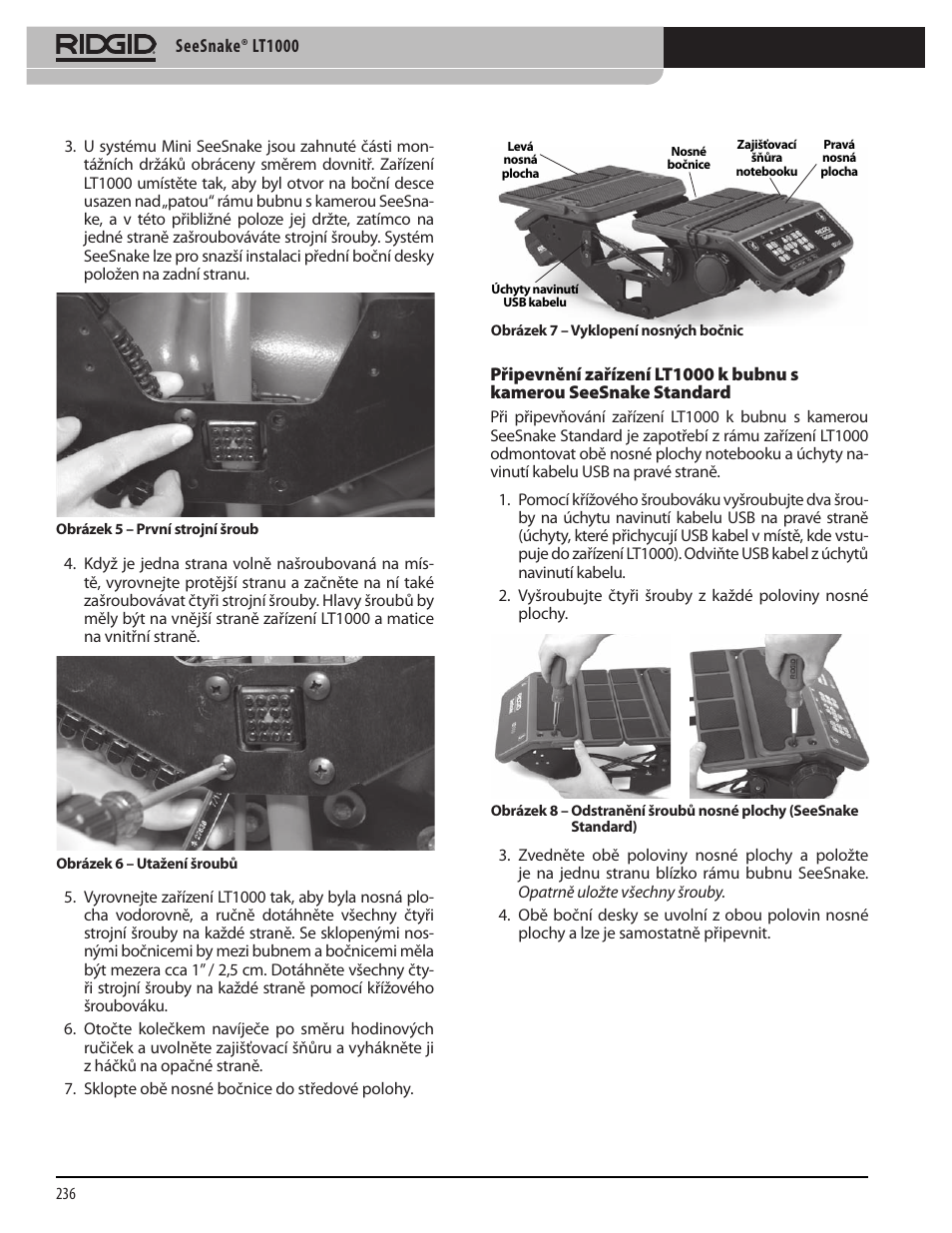 RIDGID SeeSnake LT1000 User Manual | Page 238 / 422