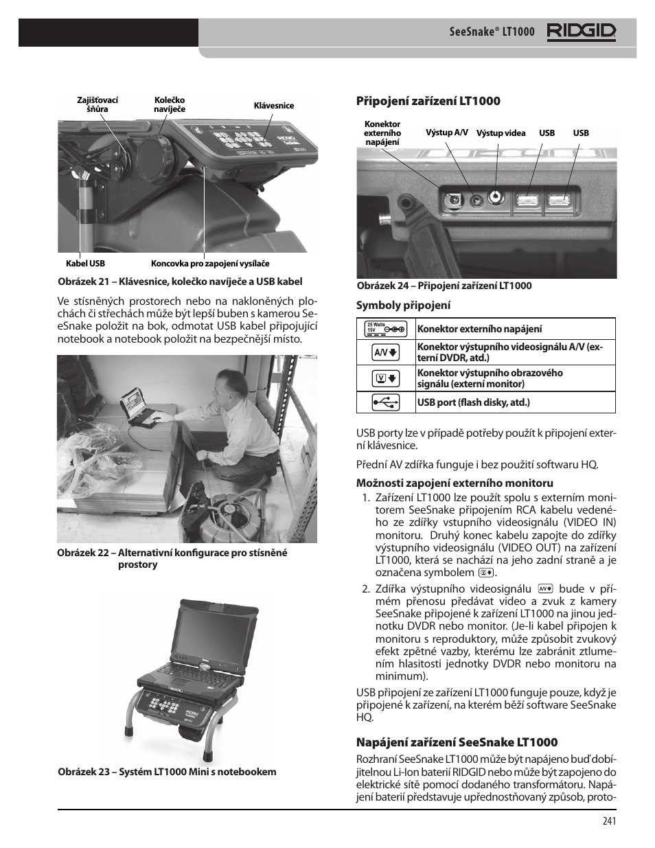 RIDGID SeeSnake LT1000 User Manual | Page 243 / 422