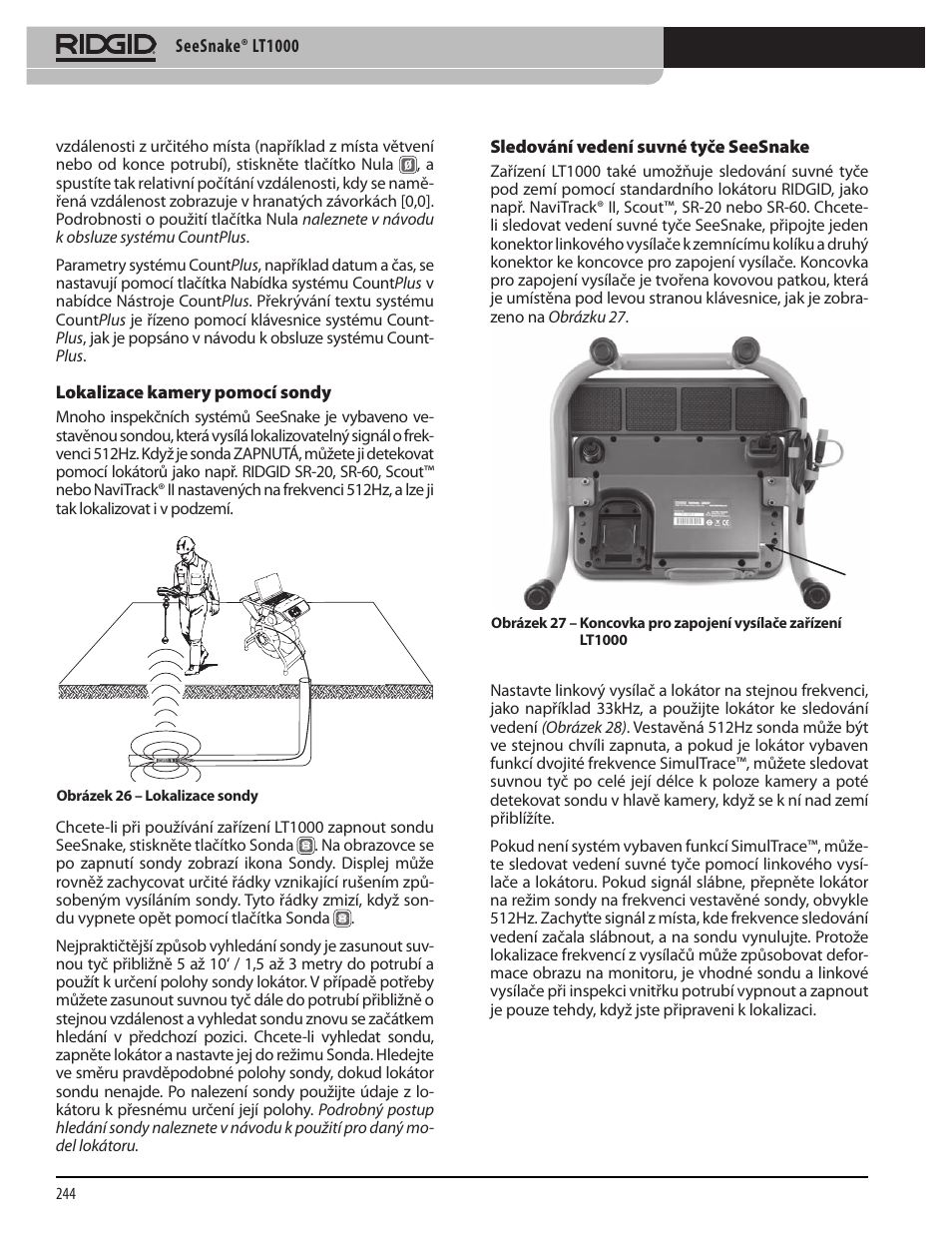 RIDGID SeeSnake LT1000 User Manual | Page 246 / 422