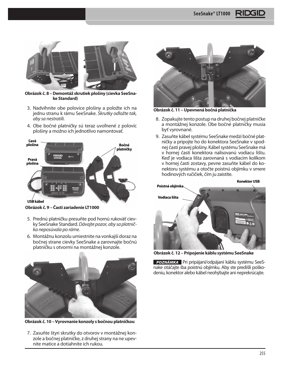 RIDGID SeeSnake LT1000 User Manual | Page 257 / 422