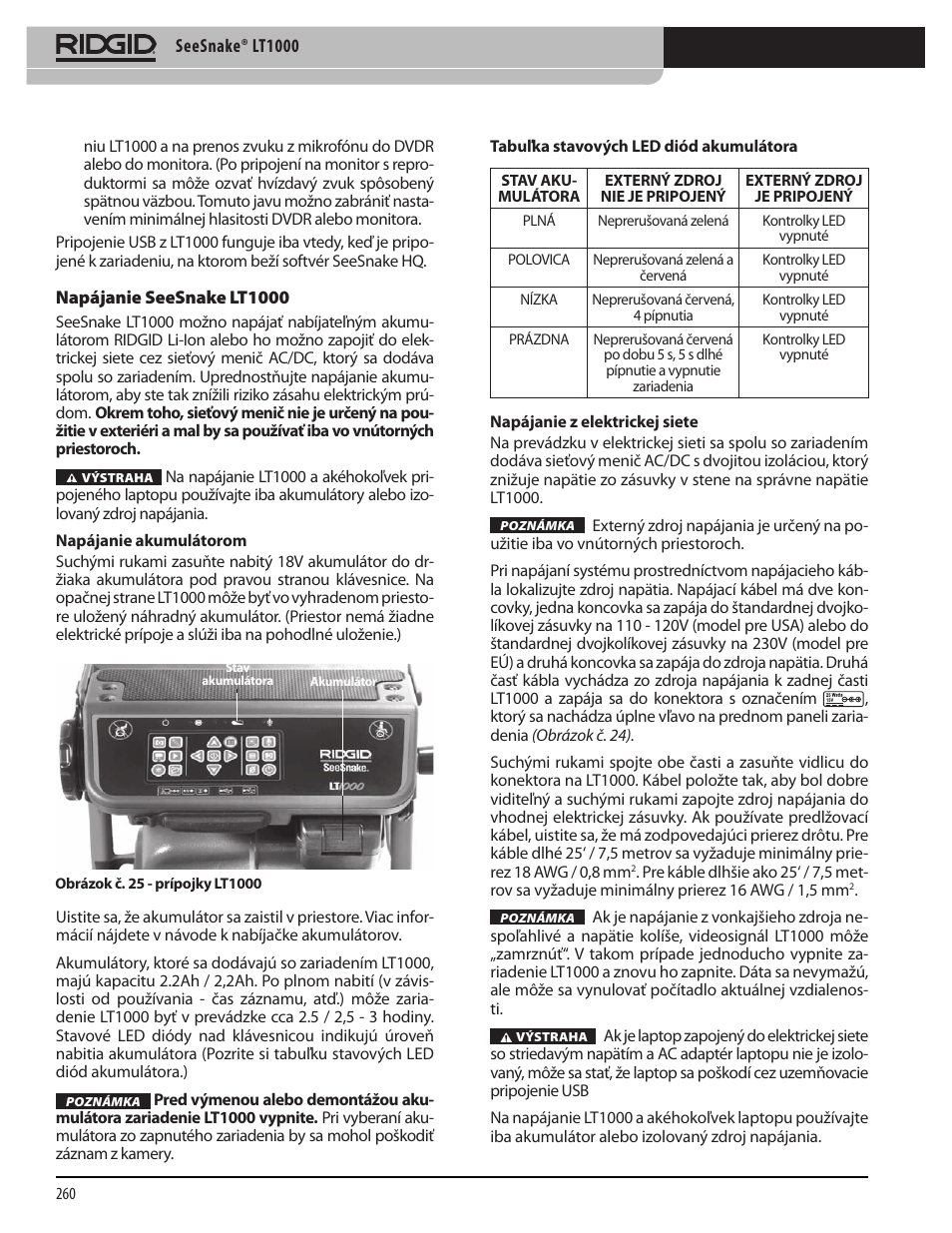 RIDGID SeeSnake LT1000 User Manual | Page 262 / 422