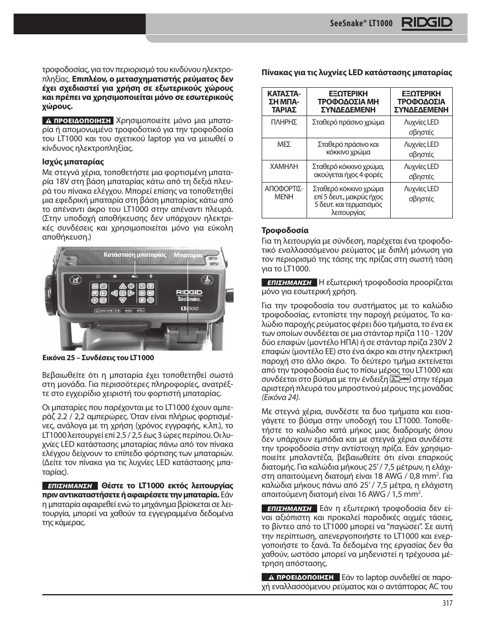 RIDGID SeeSnake LT1000 User Manual | Page 319 / 422