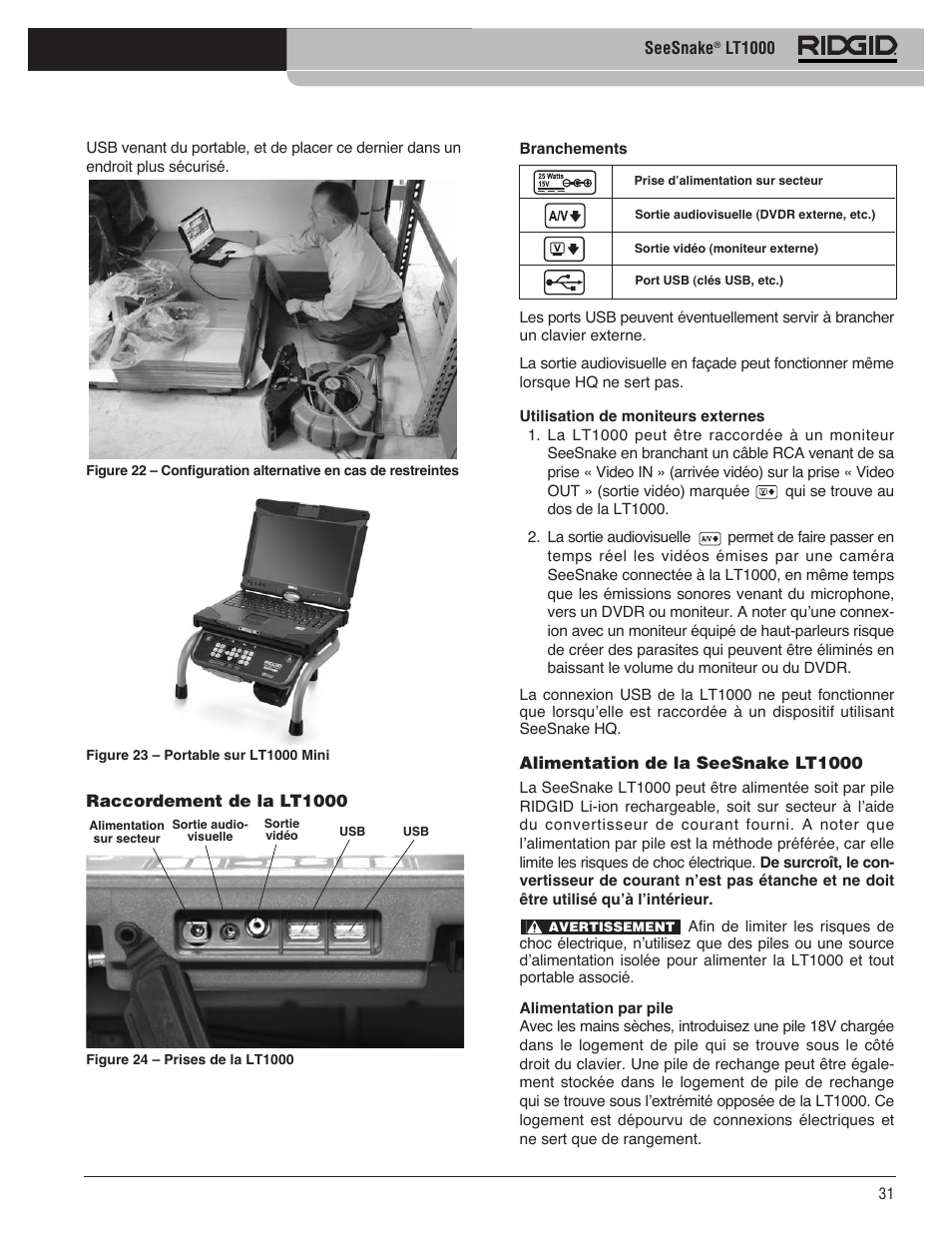 RIDGID SeeSnake LT1000 User Manual | Page 33 / 422