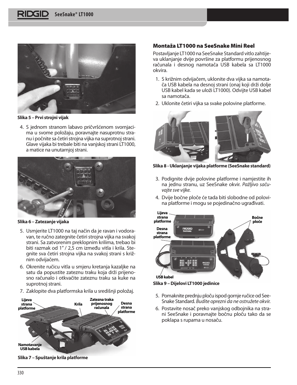 RIDGID SeeSnake LT1000 User Manual | Page 332 / 422
