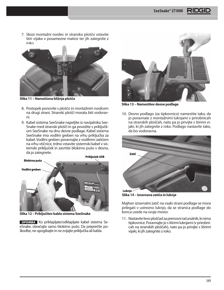 RIDGID SeeSnake LT1000 User Manual | Page 351 / 422