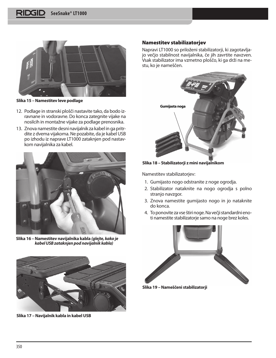 RIDGID SeeSnake LT1000 User Manual | Page 352 / 422