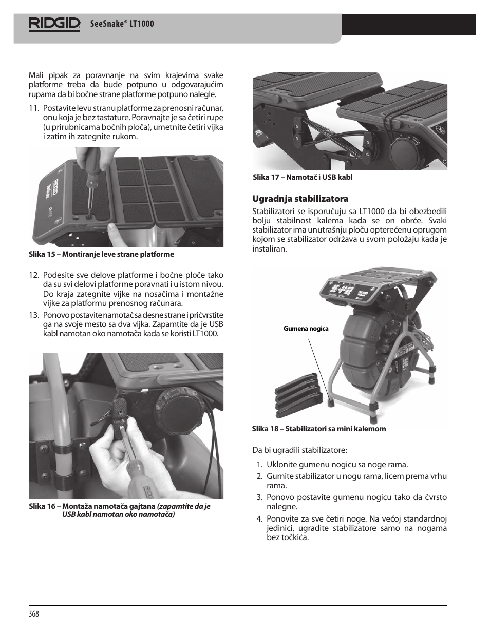 RIDGID SeeSnake LT1000 User Manual | Page 370 / 422