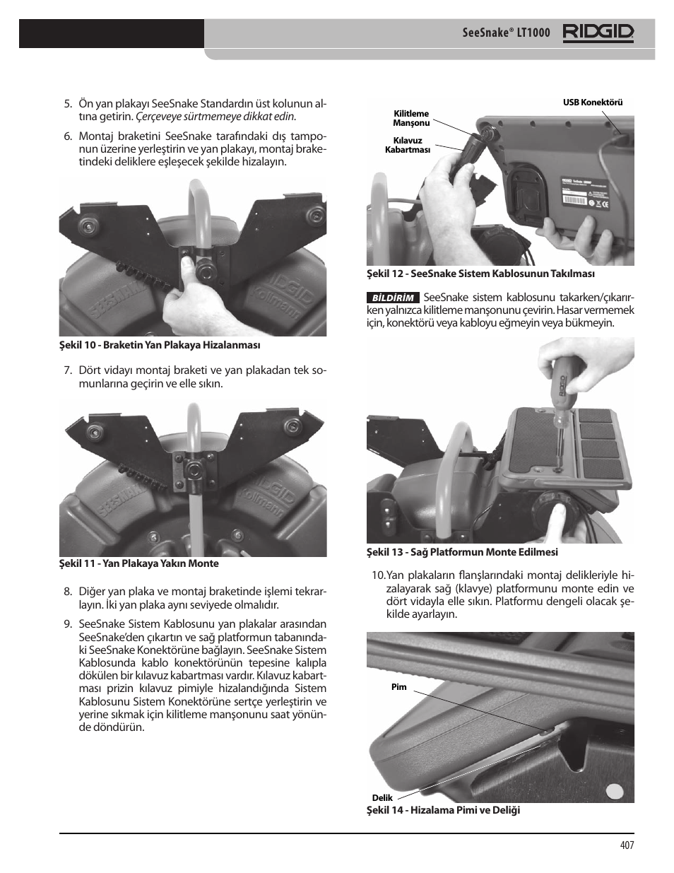 RIDGID SeeSnake LT1000 User Manual | Page 409 / 422
