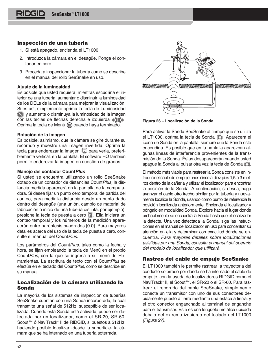 RIDGID SeeSnake LT1000 User Manual | Page 54 / 422