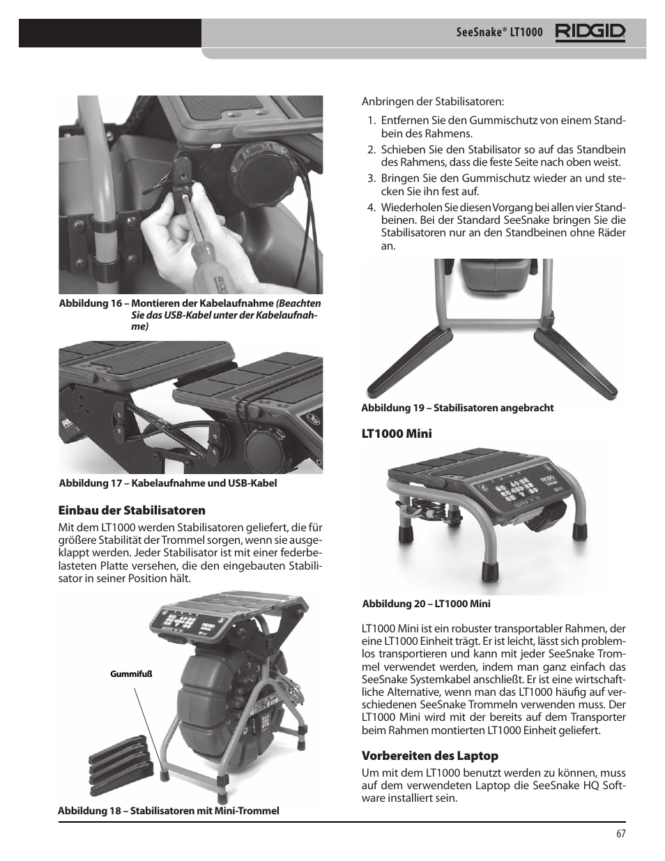 RIDGID SeeSnake LT1000 User Manual | Page 69 / 422