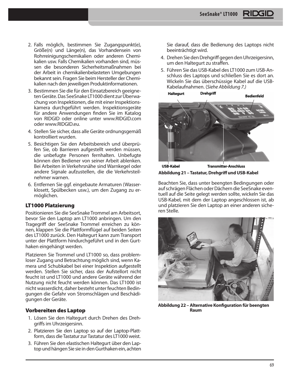 RIDGID SeeSnake LT1000 User Manual | Page 71 / 422