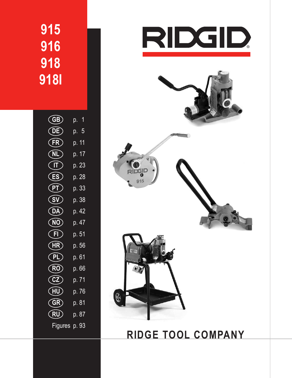 RIDGID 918I User Manual | 98 pages