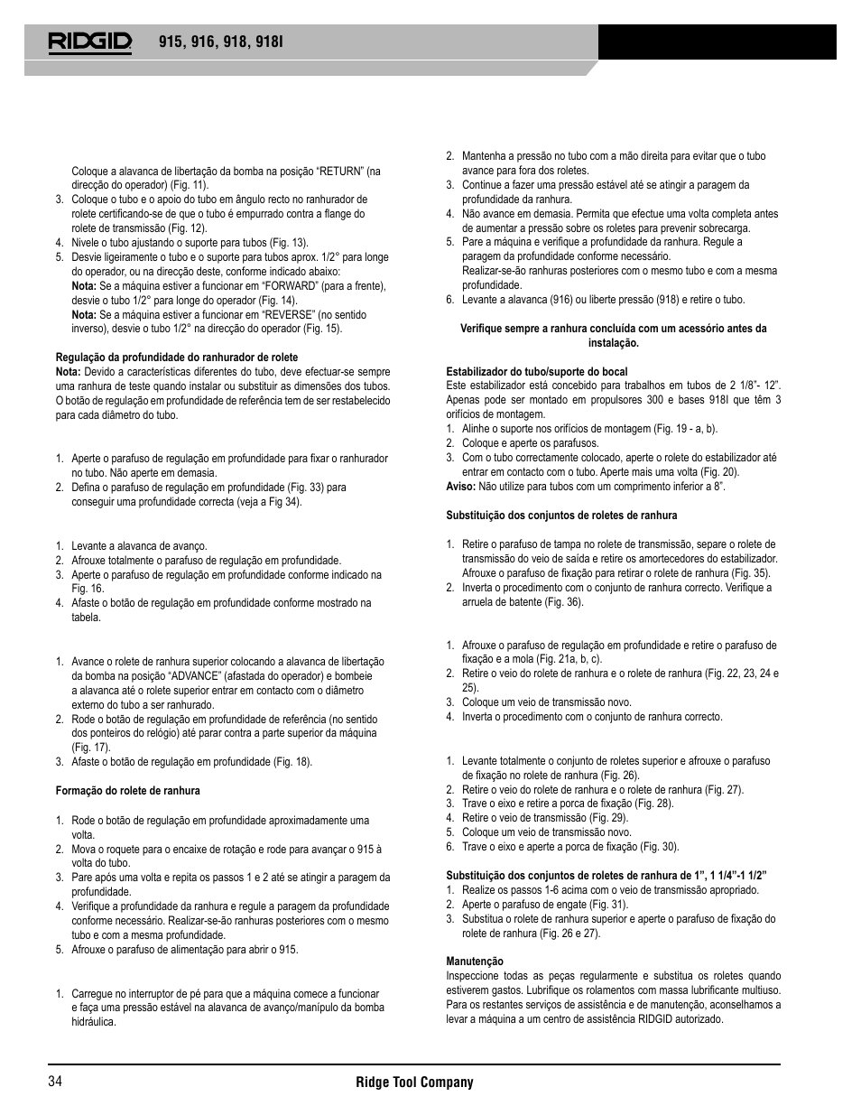 RIDGID 918I User Manual | Page 35 / 98