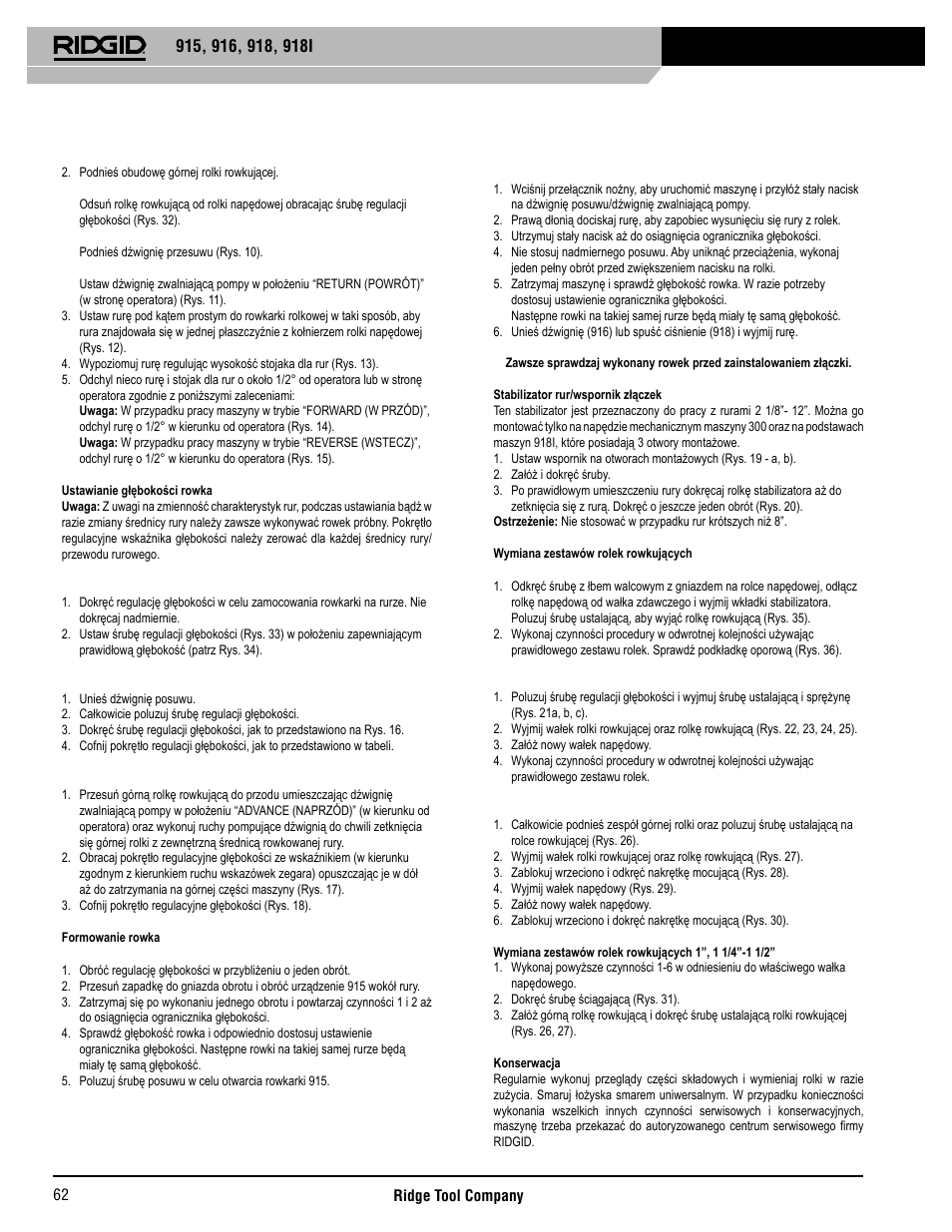 RIDGID 918I User Manual | Page 63 / 98