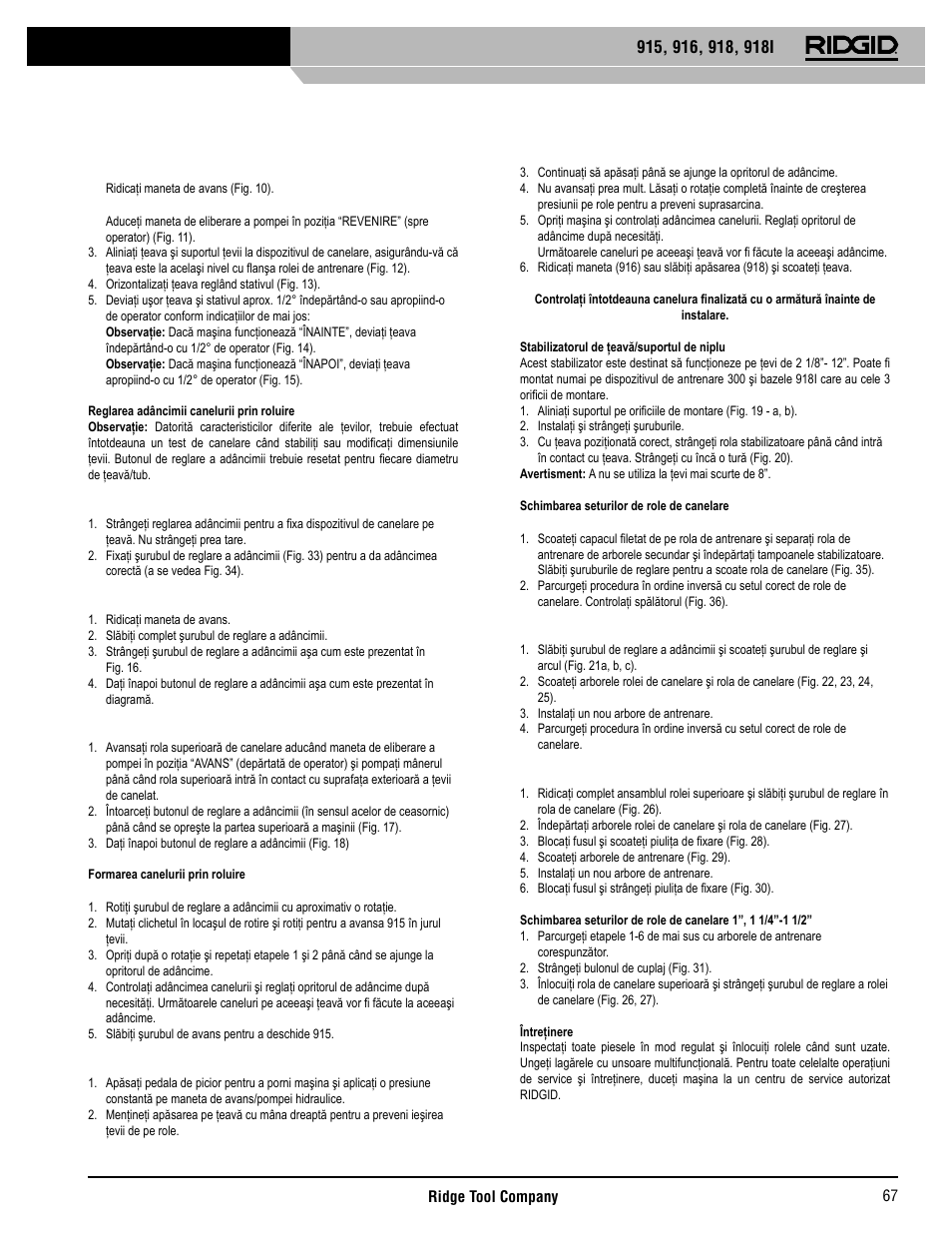 RIDGID 918I User Manual | Page 68 / 98