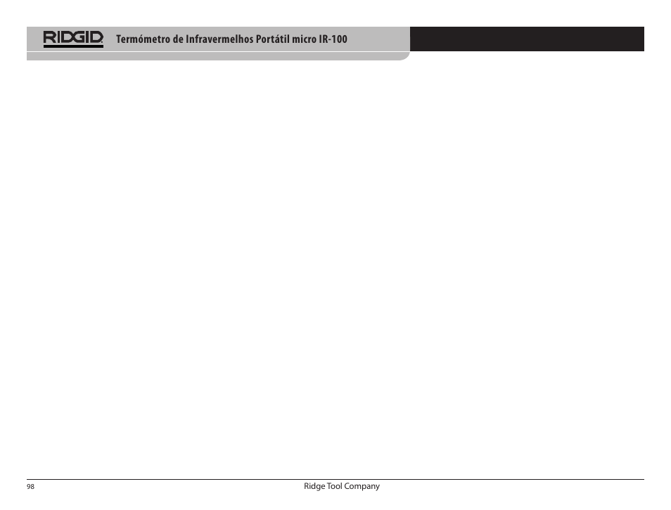 RIDGID micro IR-100 User Manual | Page 100 / 312