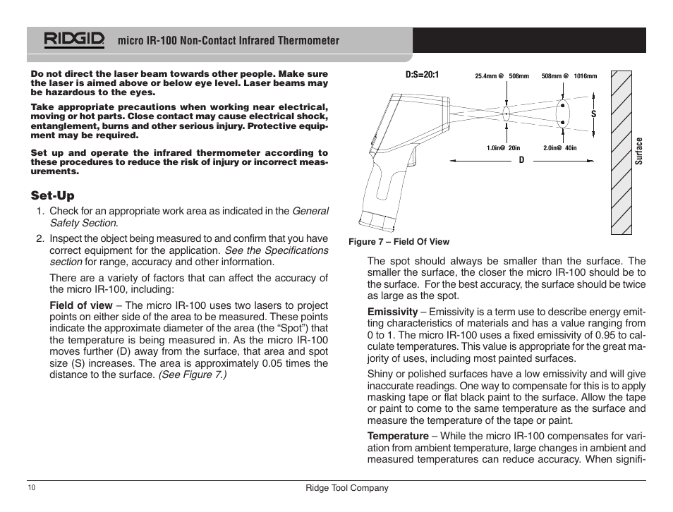 RIDGID micro IR-100 User Manual | Page 12 / 312