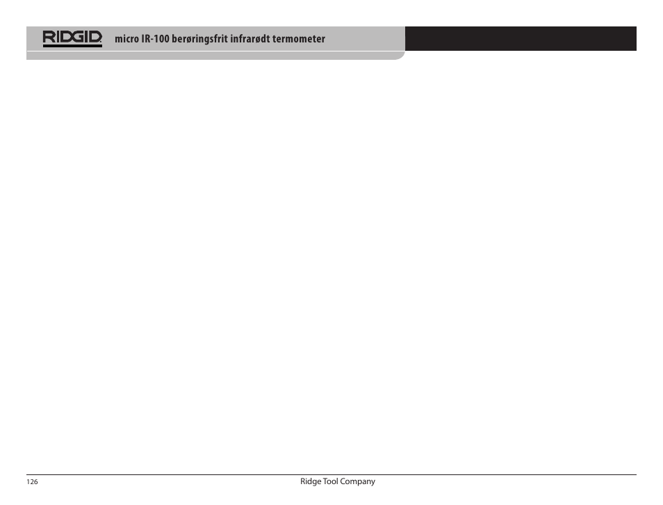 RIDGID micro IR-100 User Manual | Page 128 / 312