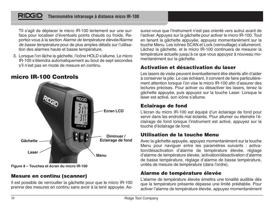 Micro ir-100 controls | RIDGID micro IR-100 User Manual | Page 28 / 312