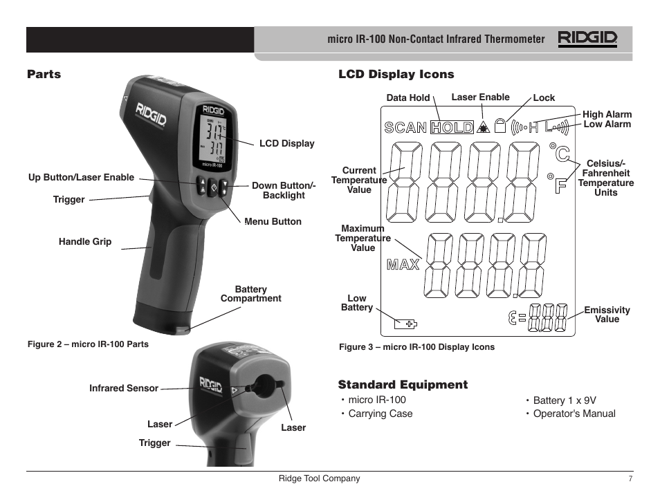 RIDGID micro IR-100 User Manual | Page 9 / 312