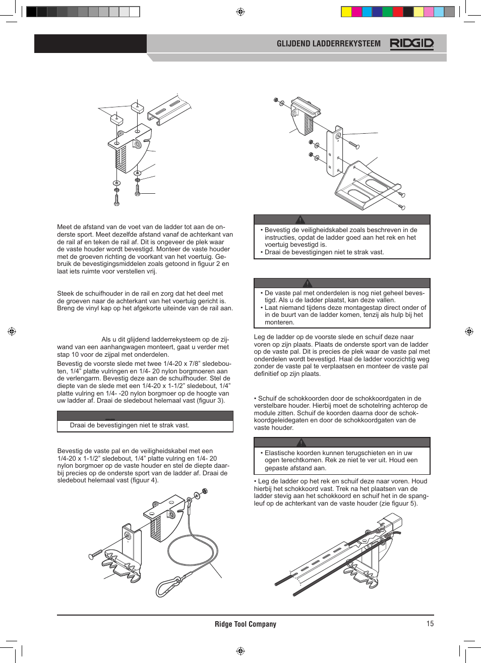 RIDGID SLIDING LADDER RACK 250 User Manual | Page 16 / 80