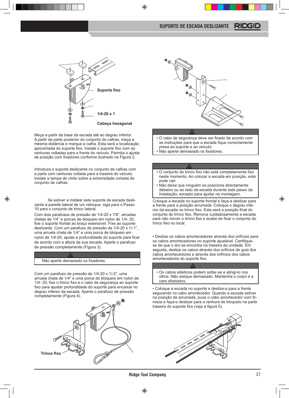 RIDGID SLIDING LADDER RACK 250 User Manual | Page 28 / 80