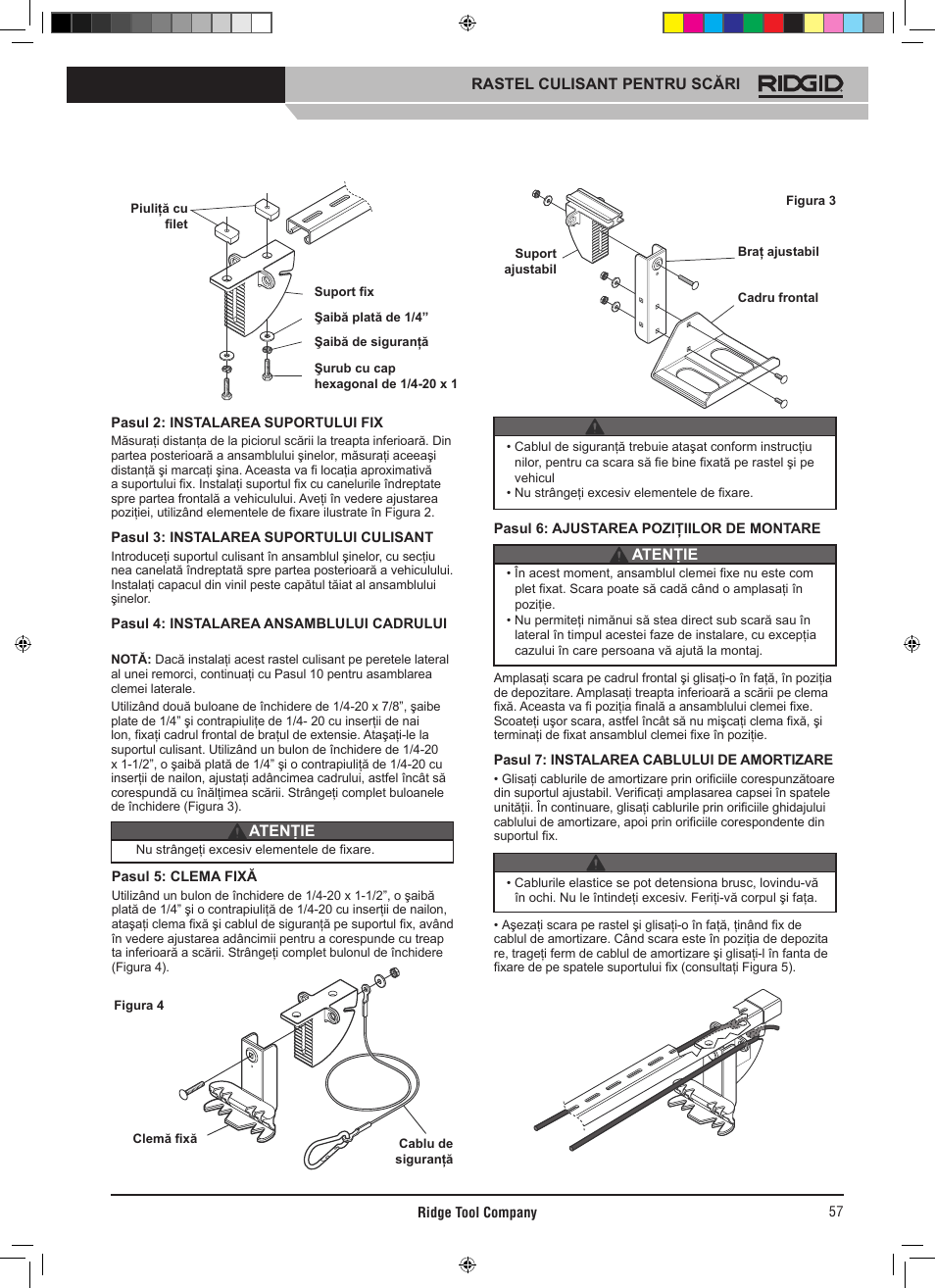 RIDGID SLIDING LADDER RACK 250 User Manual | Page 58 / 80