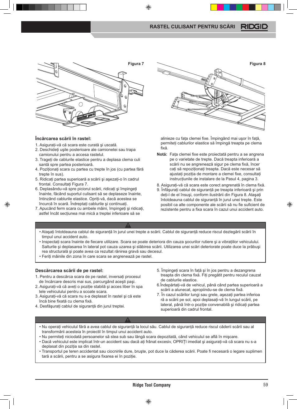 RIDGID SLIDING LADDER RACK 250 User Manual | Page 60 / 80