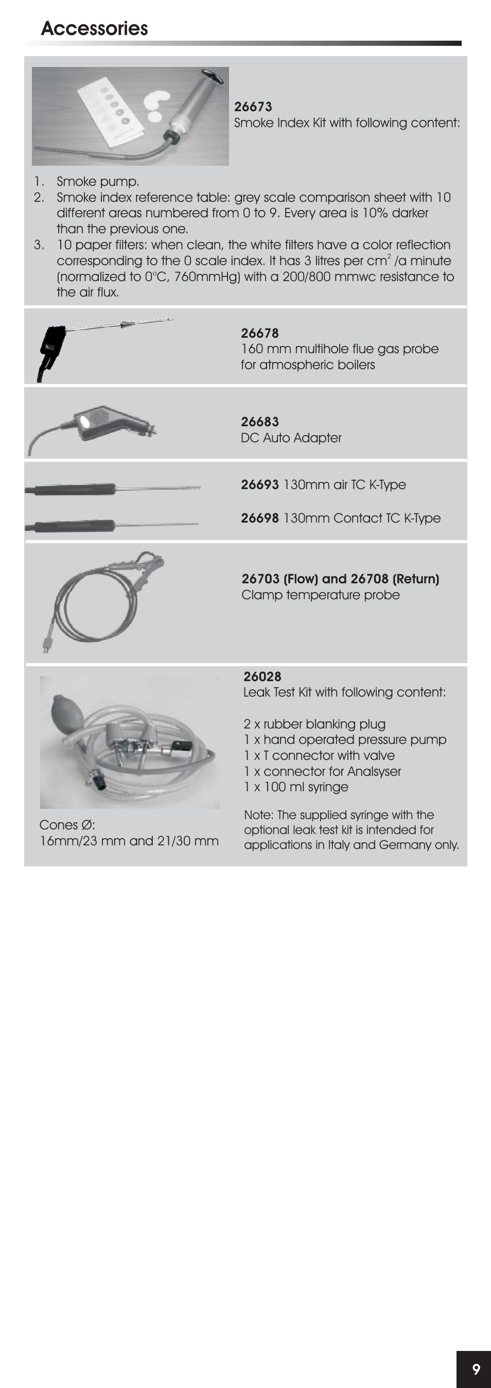 Accessories | RIDGID FG-100 User Manual | Page 10 / 95
