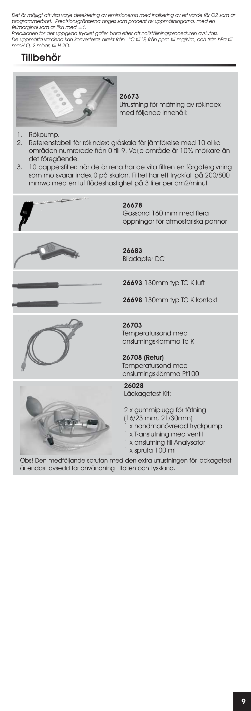 Tillbehör | RIDGID FG-100 User Manual | Page 75 / 95