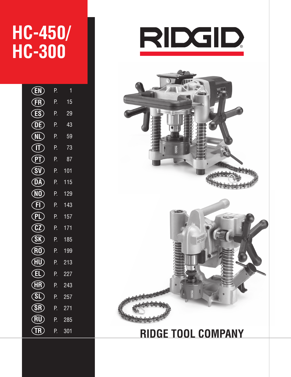 RIDGID HC-300 User Manual | 320 pages