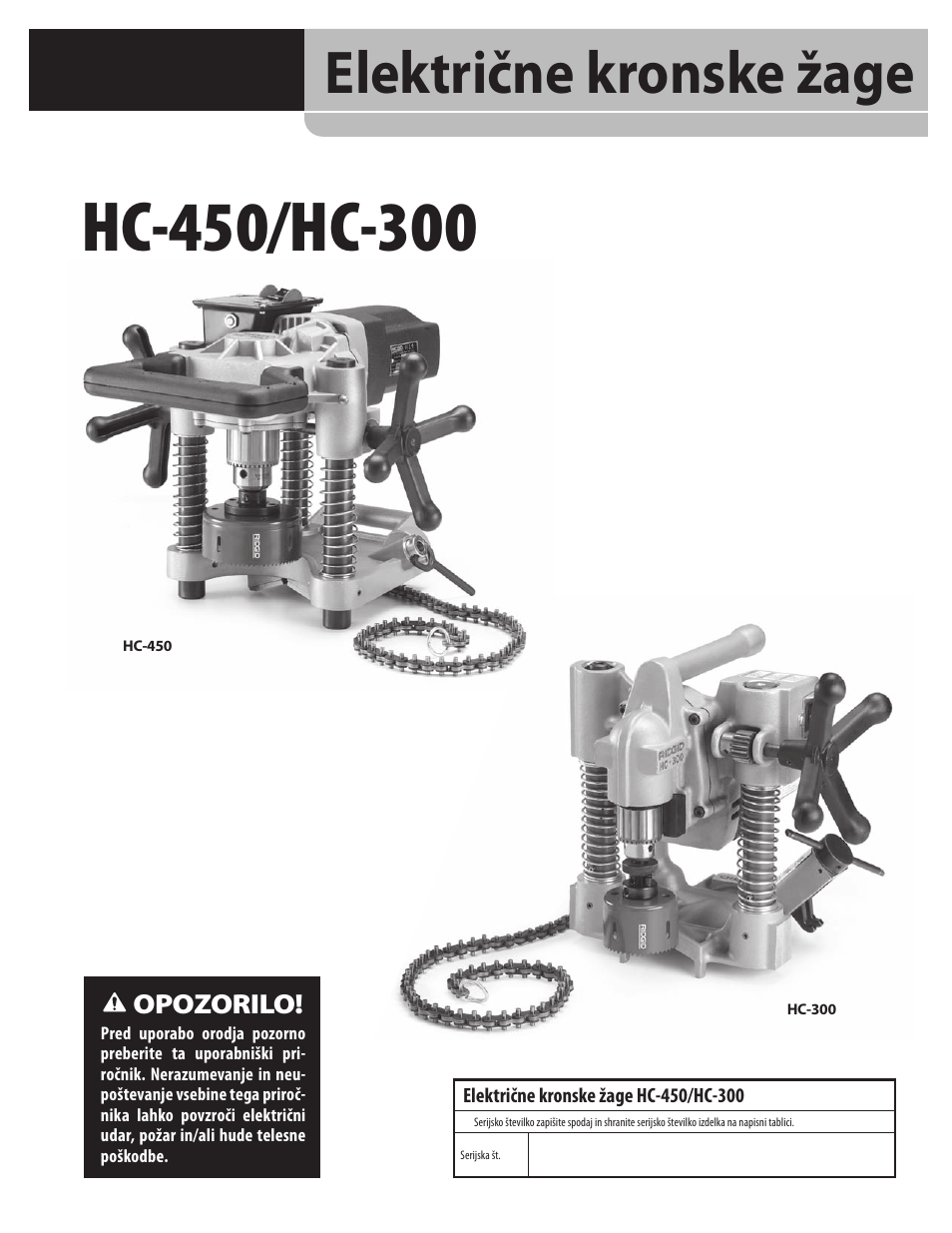 Sl_09141 hc-450-300_hi-res, Električne kronske žage | RIDGID HC-300 User Manual | Page 259 / 320