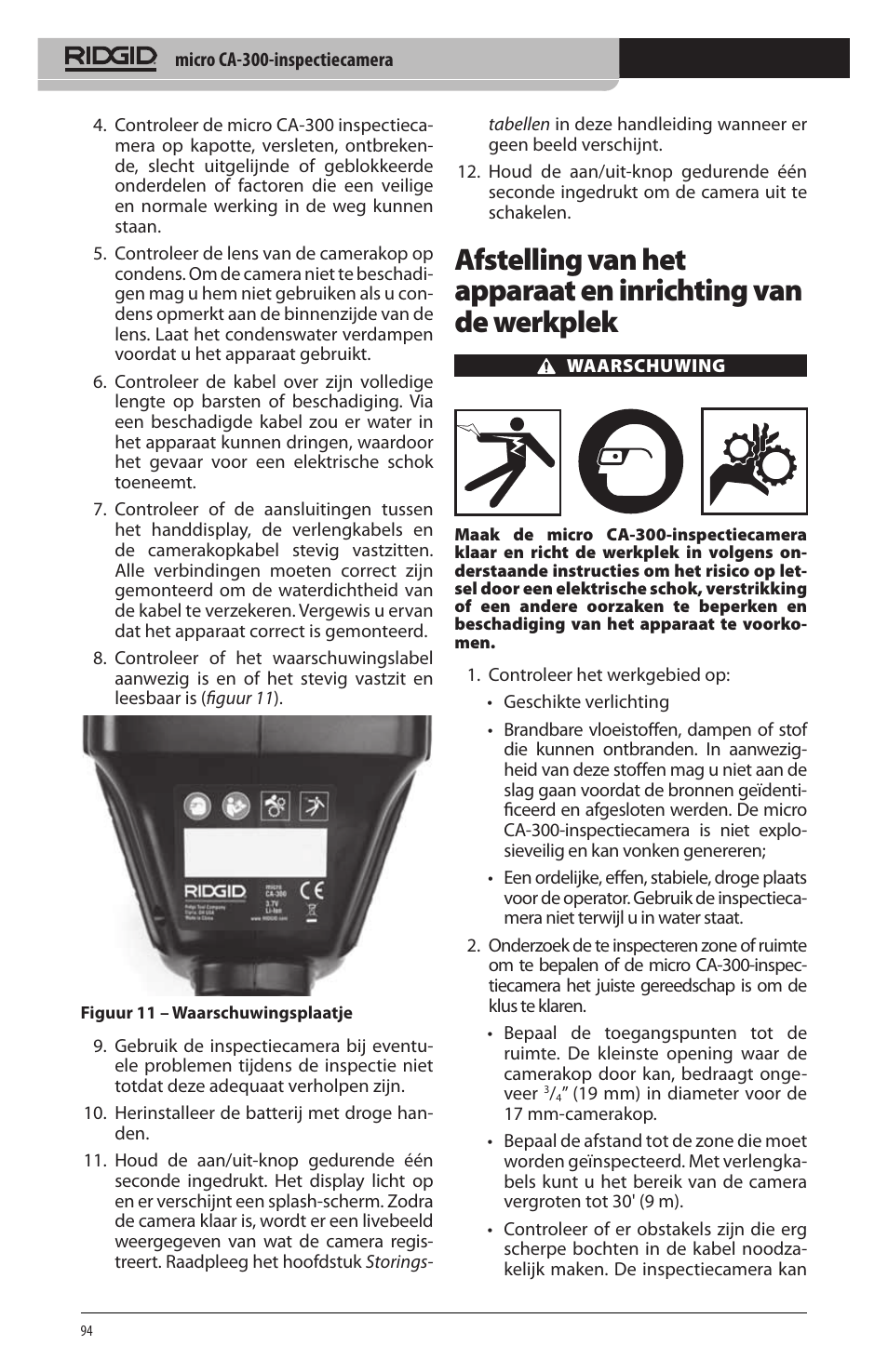 RIDGID micro CA-300 User Manual | Page 96 / 472