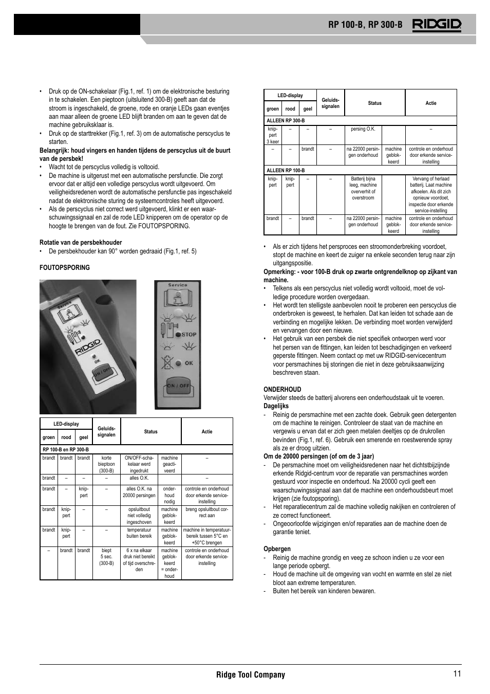 Ridge tool company 11 | RIDGID RP 300-B User Manual | Page 12 / 58