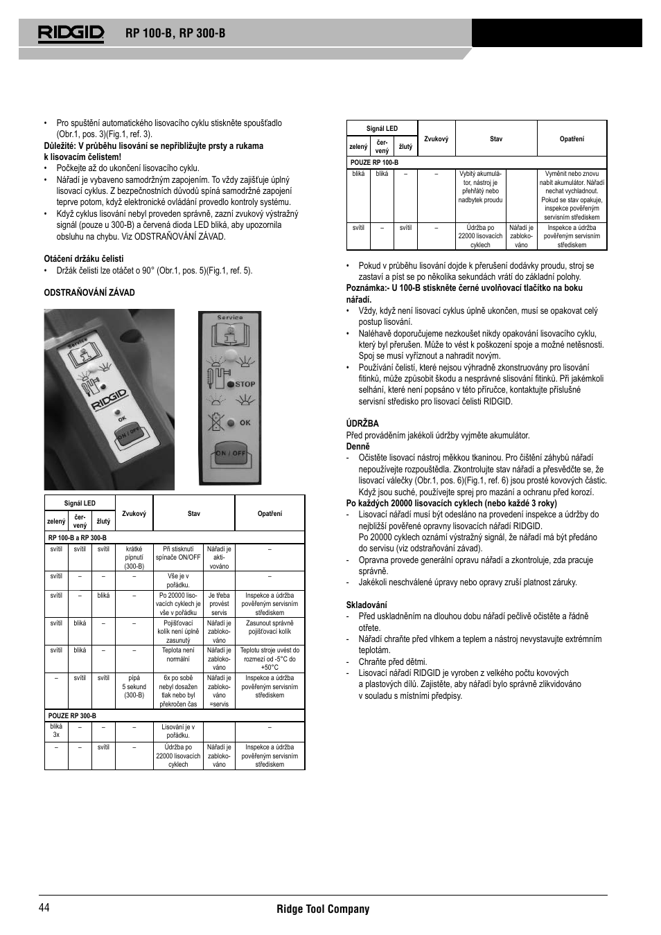 Ridge tool company 44 | RIDGID RP 300-B User Manual | Page 45 / 58