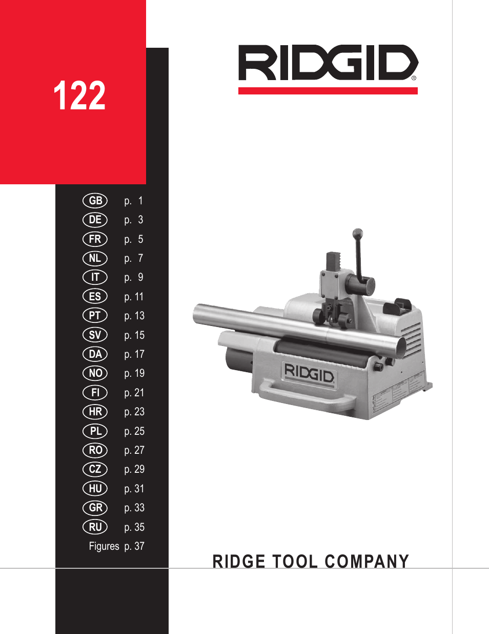 RIDGID 122 User Manual | Page 40 / 40