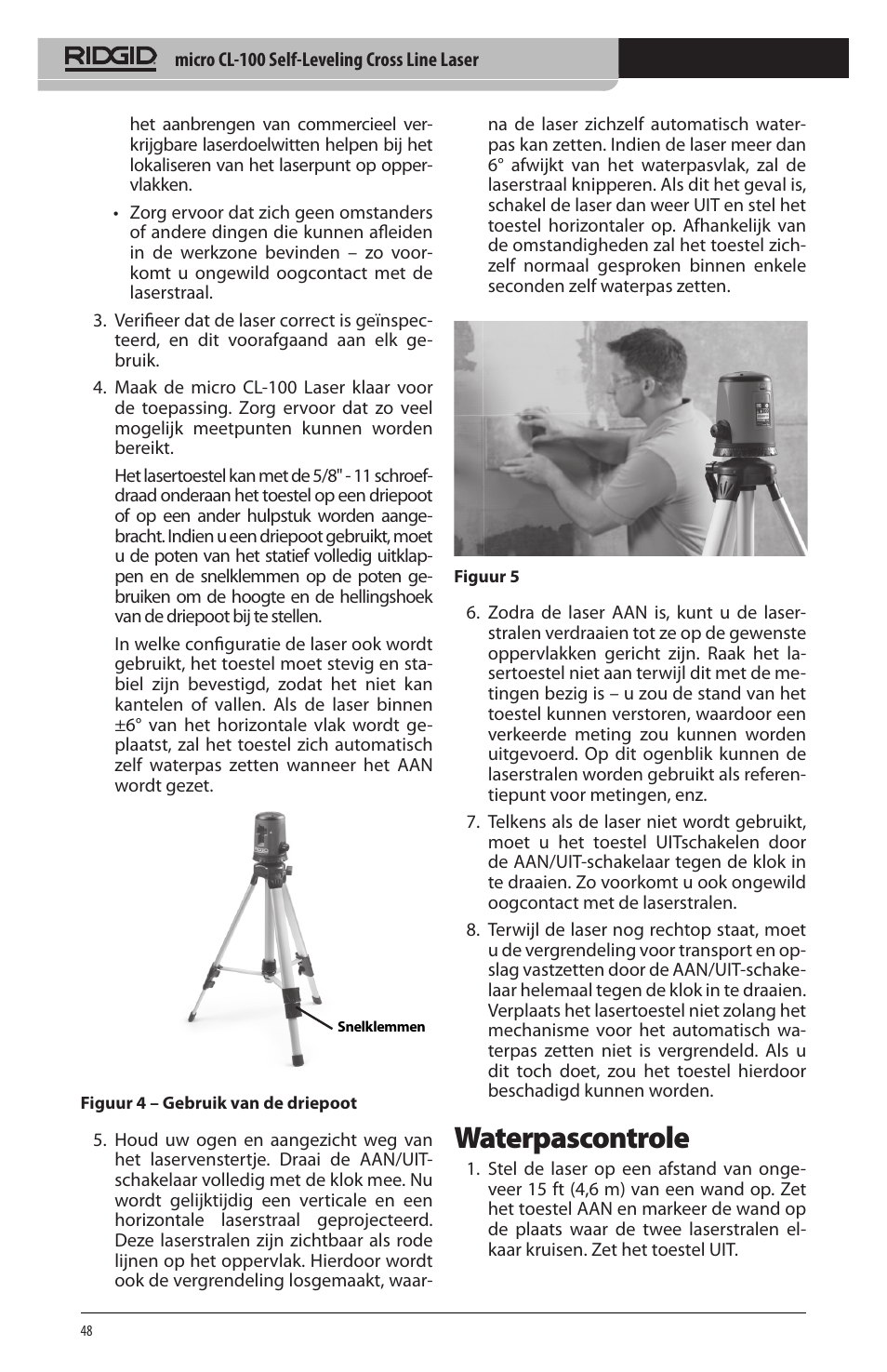 Waterpascontrole | RIDGID micro CL-100 User Manual | Page 50 / 228