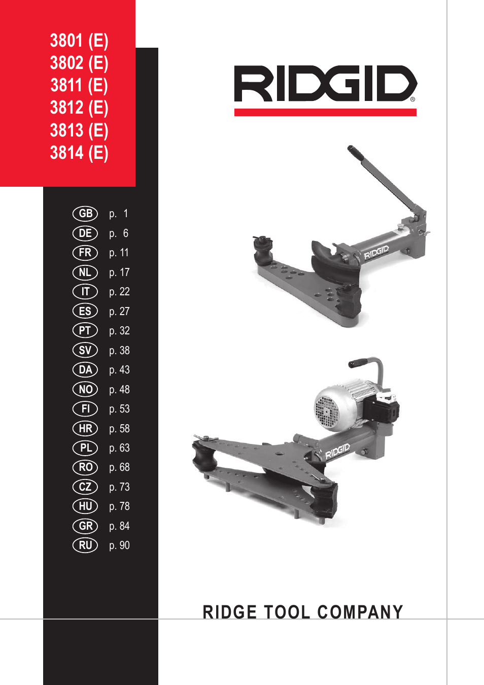 RIDGID 3814	(E) User Manual | 97 pages