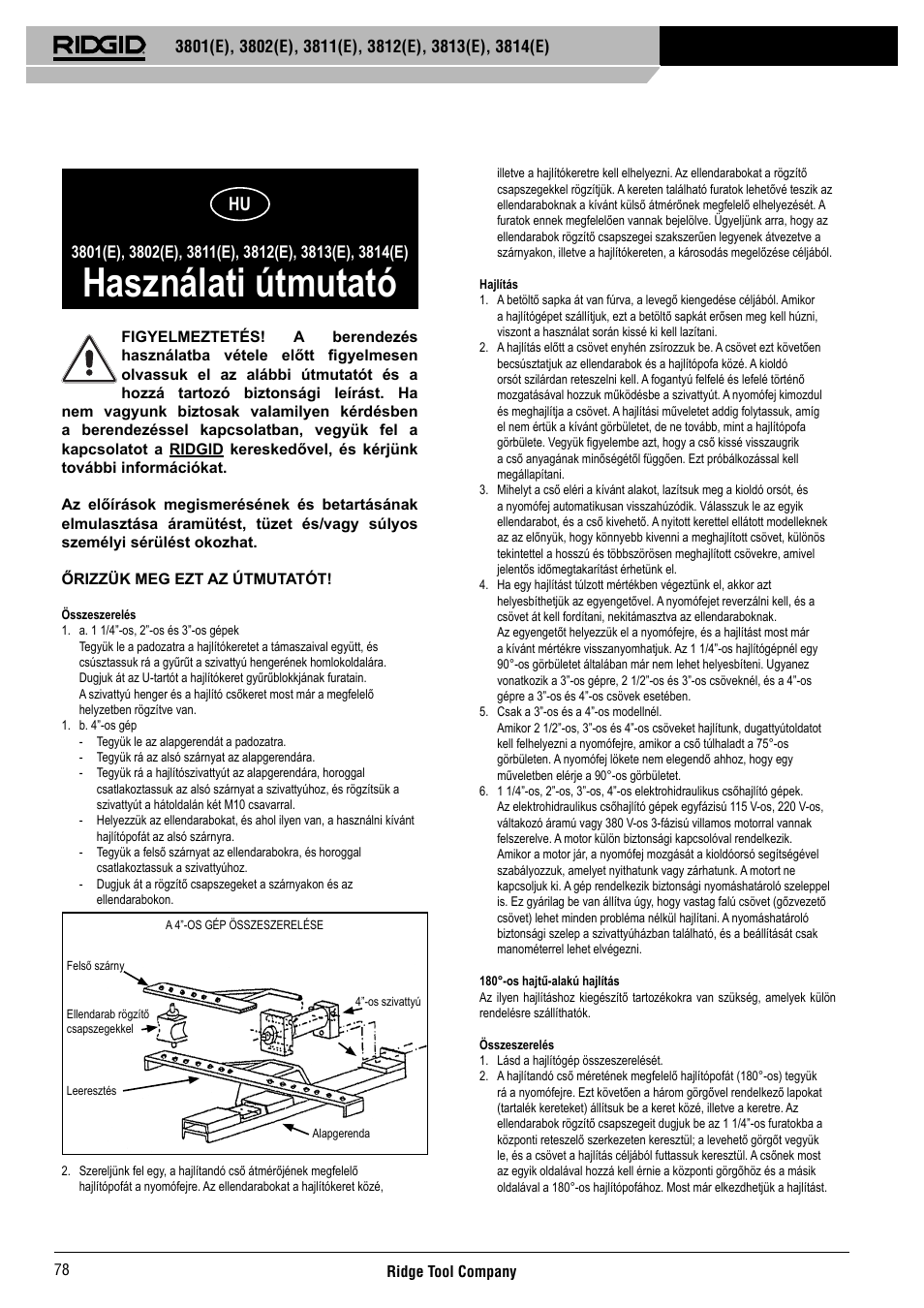 Használati útmutató | RIDGID 3814	(E) User Manual | Page 79 / 97