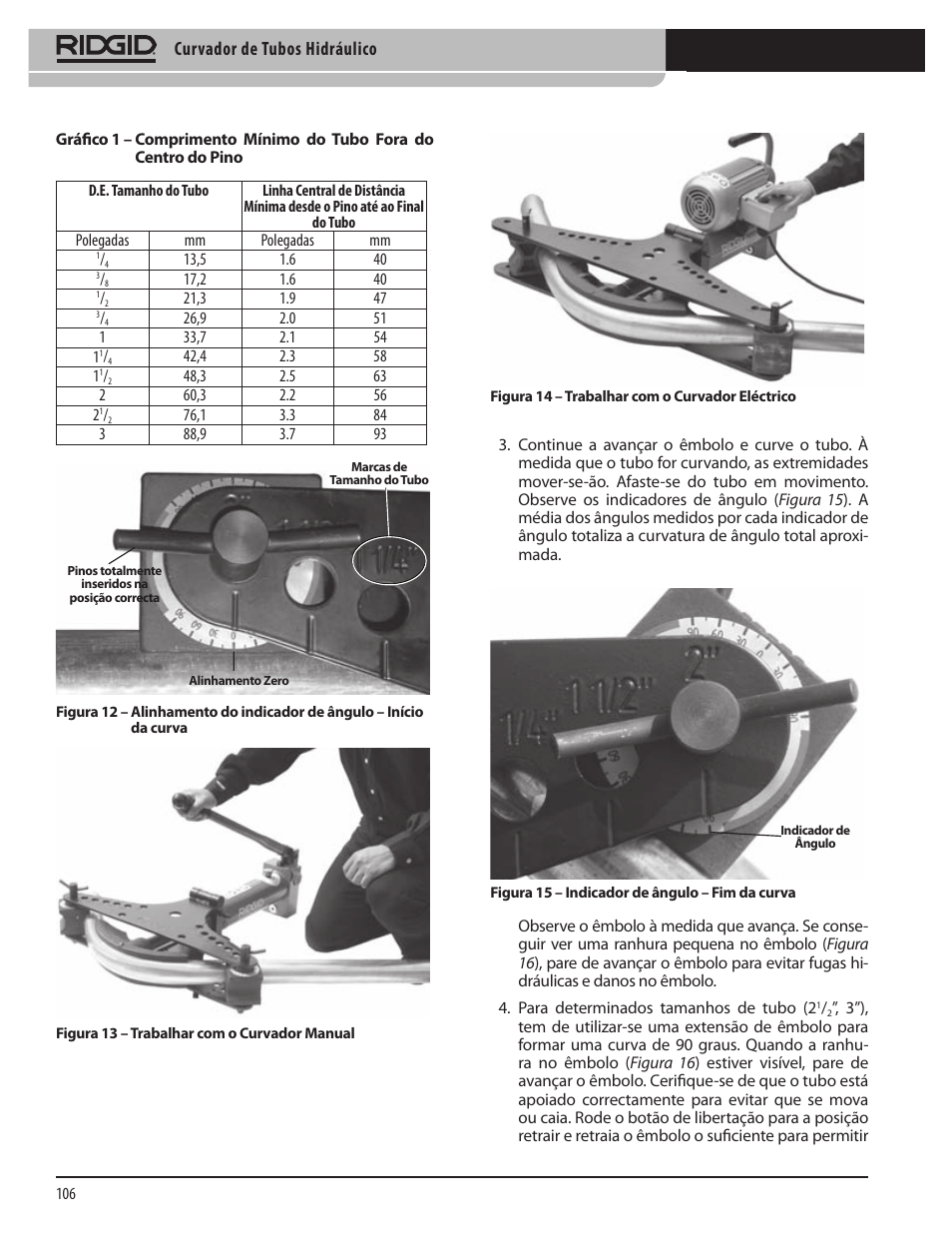 Curvador de tubos hidráulico | RIDGID Hydraulic Pipe Bender User Manual | Page 108 / 358