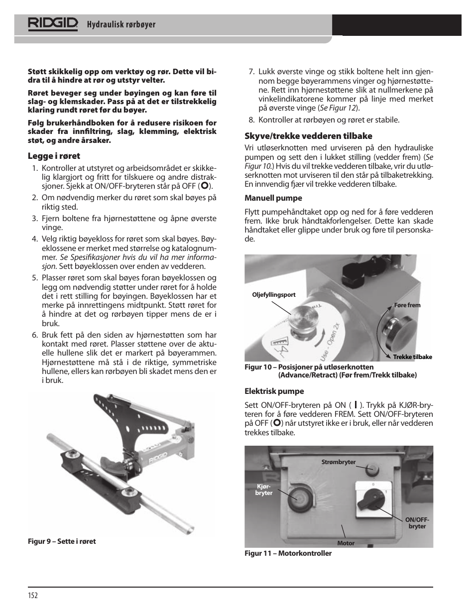 RIDGID Hydraulic Pipe Bender User Manual | Page 154 / 358