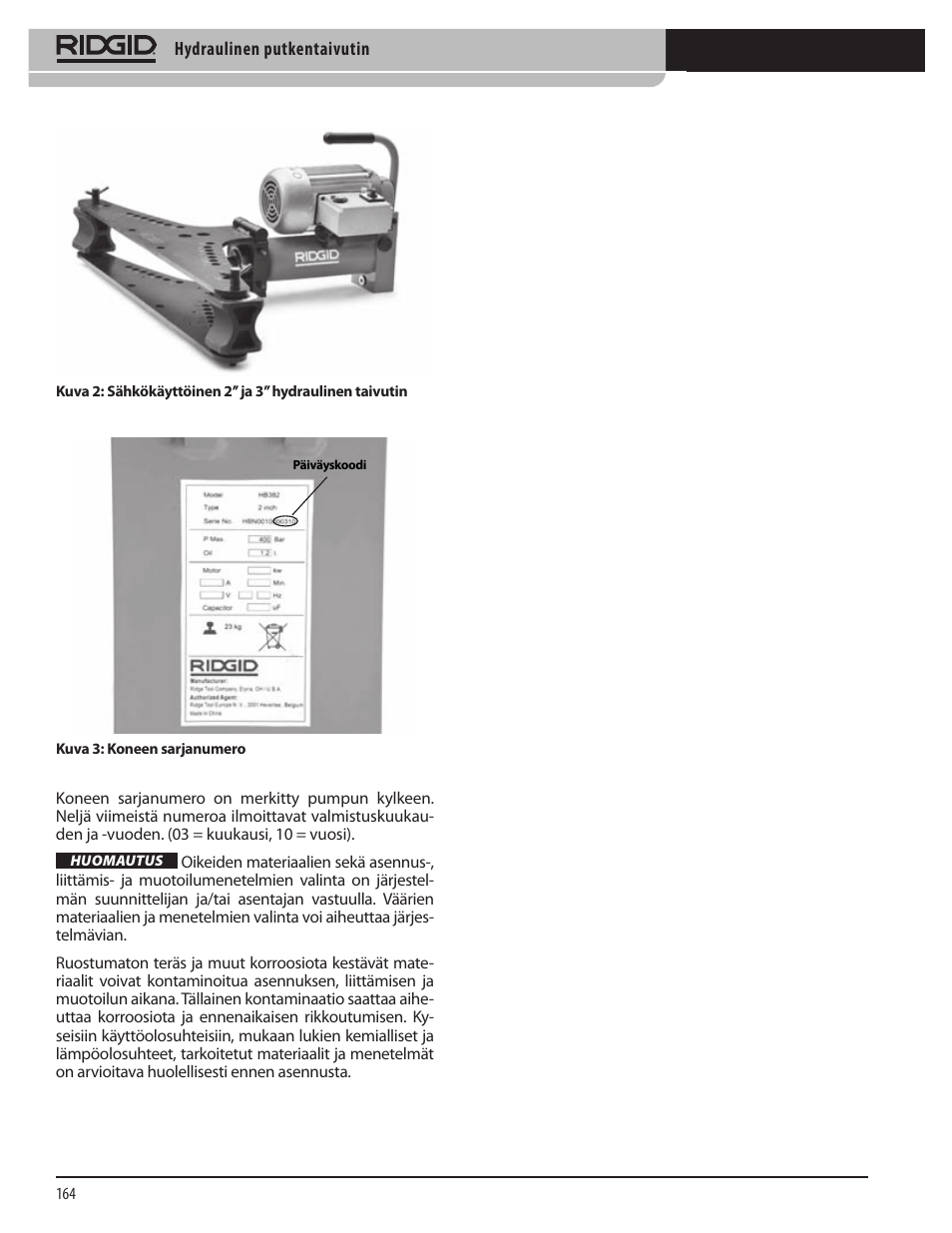RIDGID Hydraulic Pipe Bender User Manual | Page 166 / 358