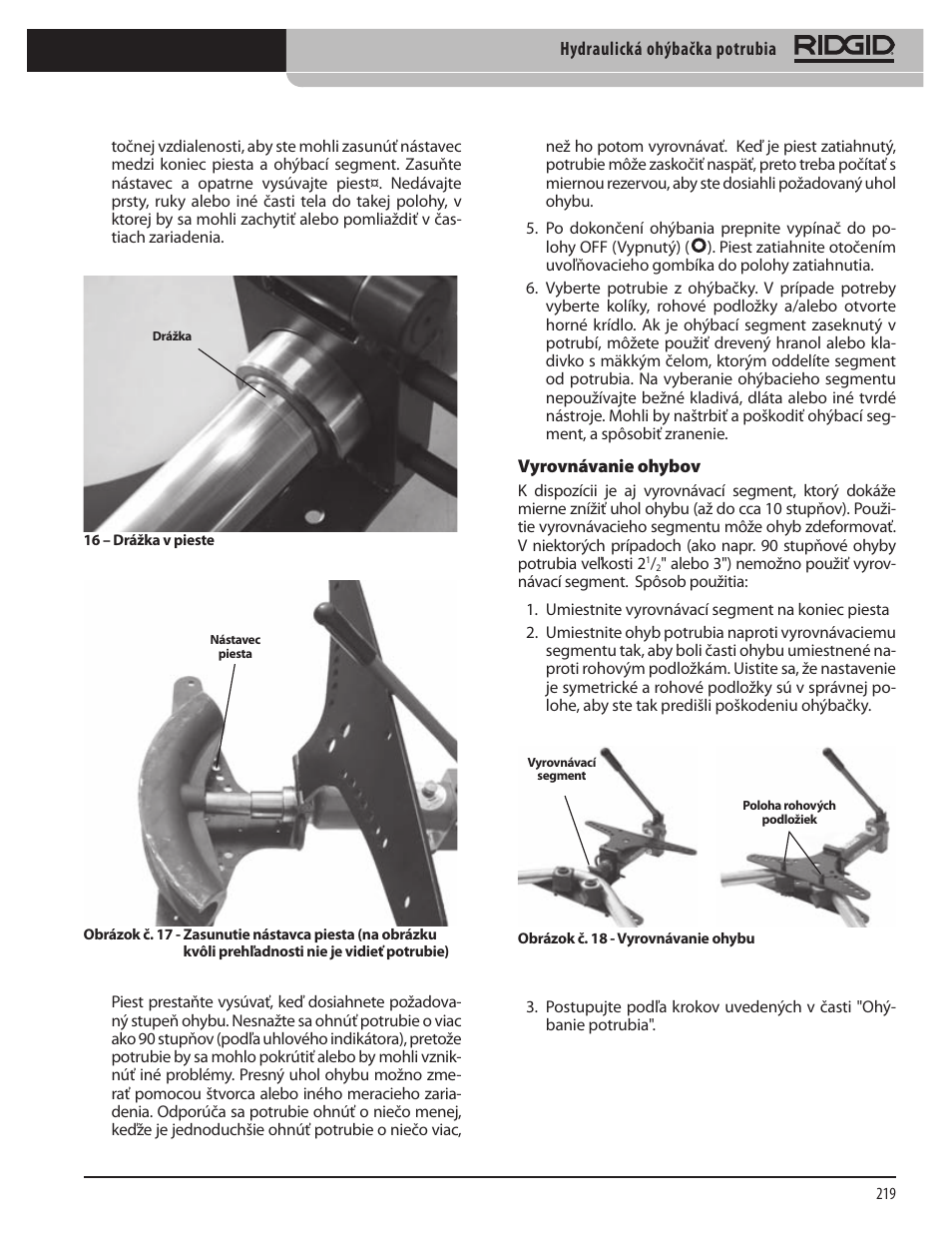 RIDGID Hydraulic Pipe Bender User Manual | Page 221 / 358