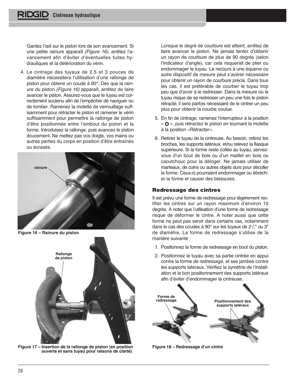 RIDGID Hydraulic Pipe Bender User Manual | Page 28 / 358