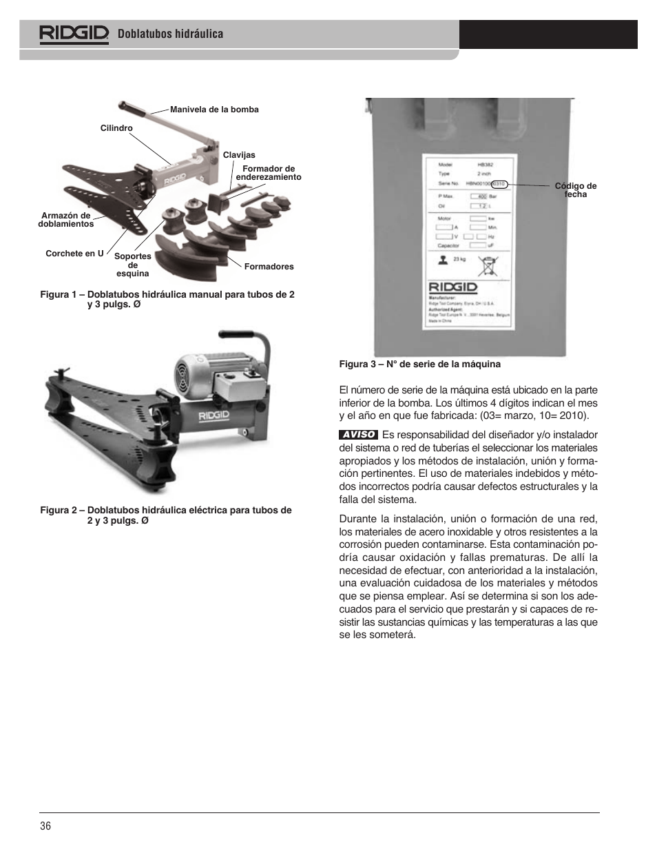 RIDGID Hydraulic Pipe Bender User Manual | Page 38 / 358